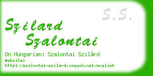 szilard szalontai business card