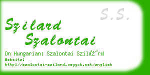 szilard szalontai business card